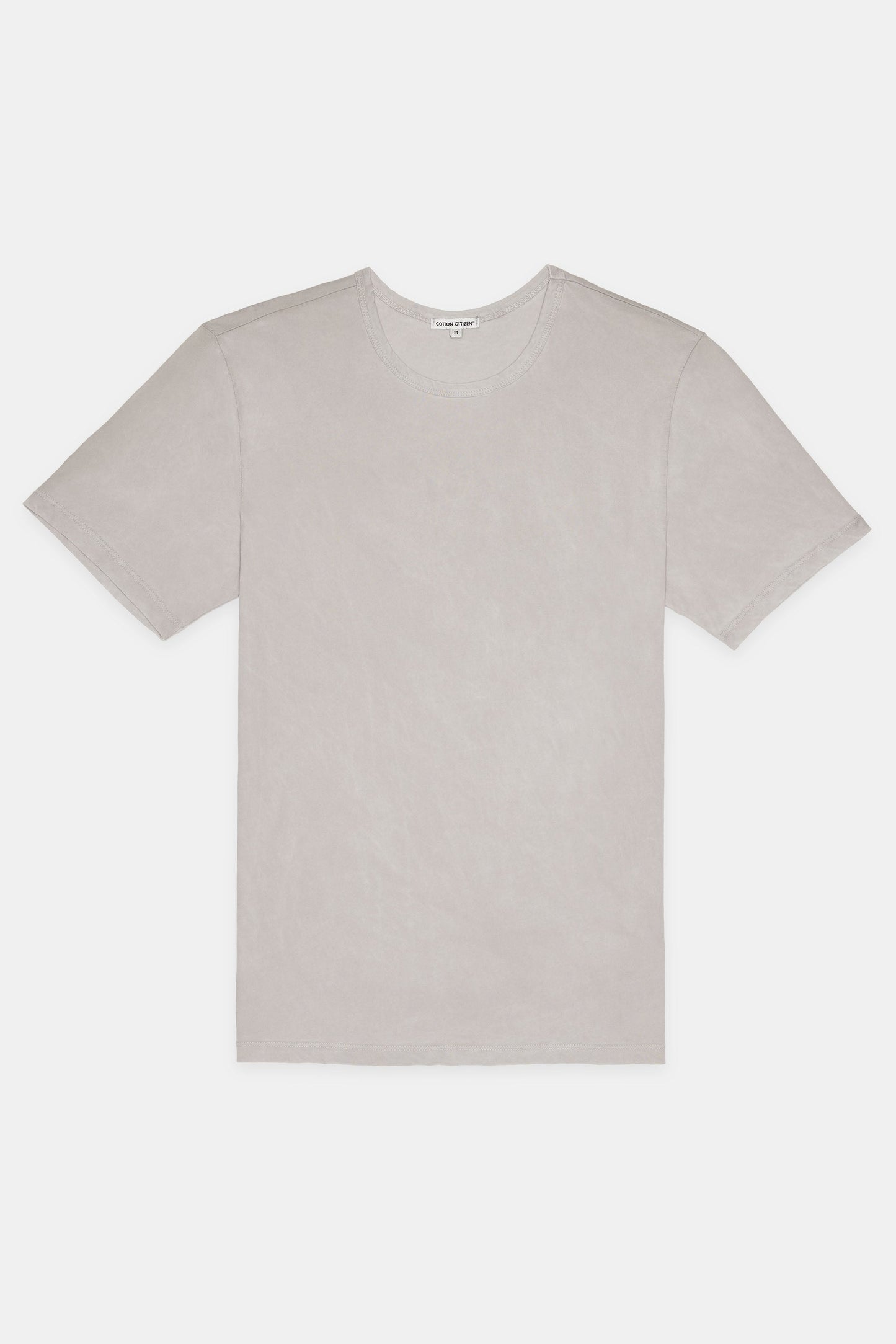 Crew Neck Supima Cotton Tee with Vintage Wash and Binding Detail