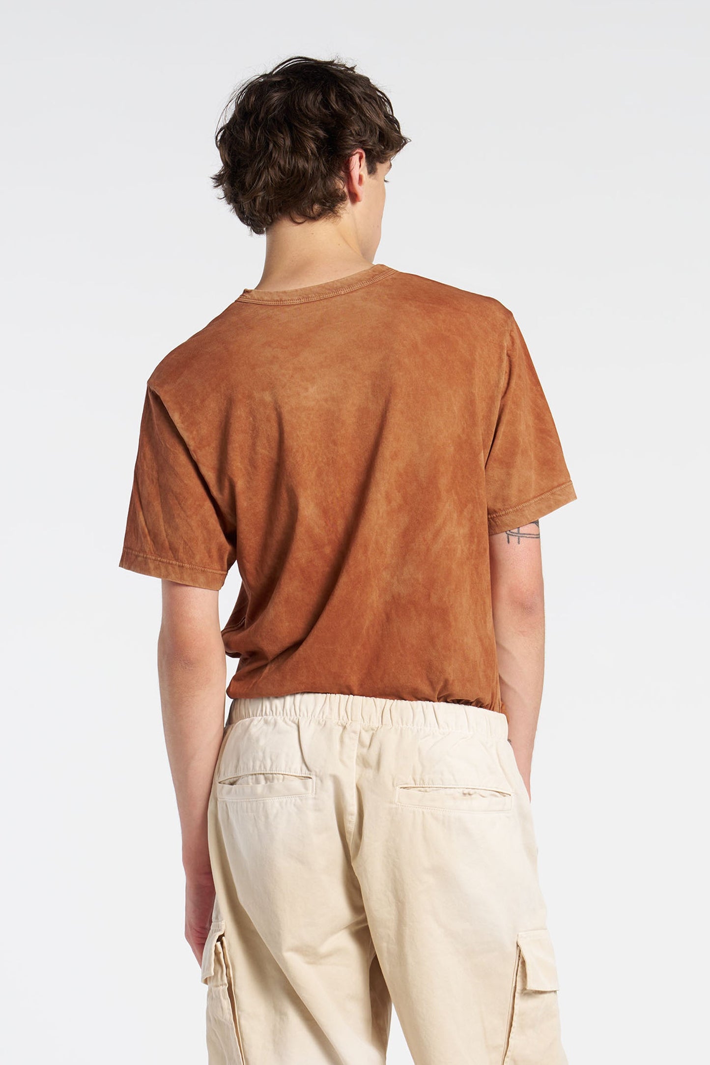 Crew Neck Supima Cotton Tee with Vintage Wash