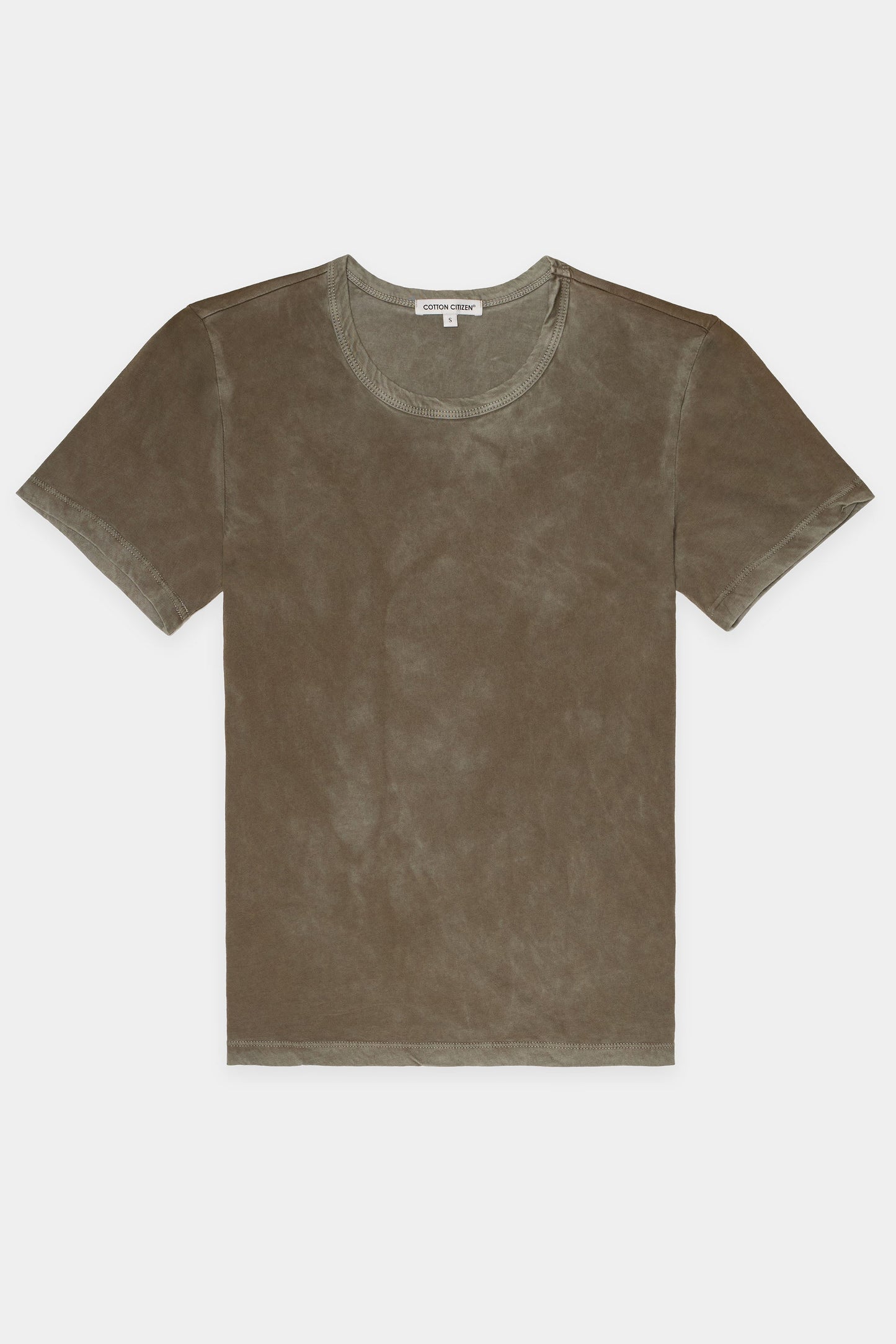 Crew Neck Supima Cotton T Shirt with Clean Finish Hem