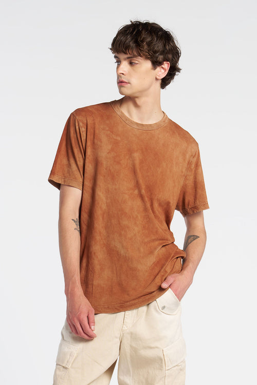 Crew Neck Supima Cotton Tee with Vintage Wash