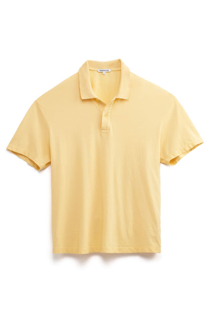 Cotton Pique Polo Tee with Engineered Collar and Relaxed Fit